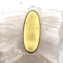 Load image into Gallery viewer, Antique Brass Elongated Oval Leather Slider
