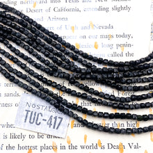 Load image into Gallery viewer, Black Onyx Cube Gemstone Bead Strand - Tucson Find
