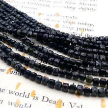 Load image into Gallery viewer, Black Onyx Cube Gemstone Bead Strand - Tucson Find
