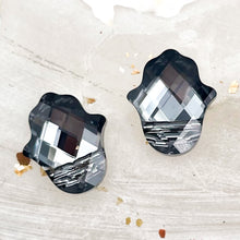 Load image into Gallery viewer, Silver Night Fatima Hand Pendant Pair
