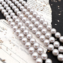 Load image into Gallery viewer, Pre Order 8mm Swarovski Iridescent Dove Grey Pearl Strand
