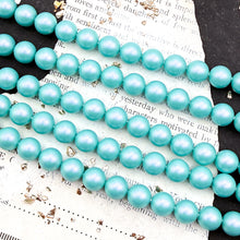 Load image into Gallery viewer, Pre Order 8mm Swarovski Iridescent Light Turquoise Pearl Strand
