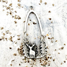 Load image into Gallery viewer, Antique Silver Deer Charm
