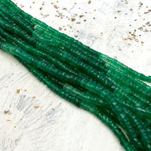 Load image into Gallery viewer, Green Onyx Smooth Heishi Gemstone Strand
