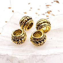 Load image into Gallery viewer, Large Hole Antique Gold Bead Set (4pcs)
