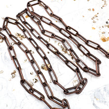 Load image into Gallery viewer, 11.9x4mm Antique Copper Paperclip Chain - 12 Inches
