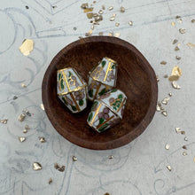Load image into Gallery viewer, White Cloisonne Focal Bead - Tucson Find
