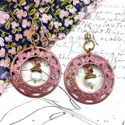 Hoops | DIY Jewelry Inspiration | Nostalgica Finished Piece