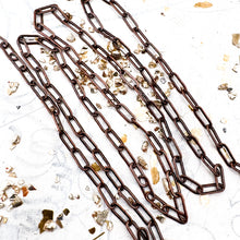 Load image into Gallery viewer, 3.2x8.4mm Antique Copper Paperclip Chain - 12 Inches
