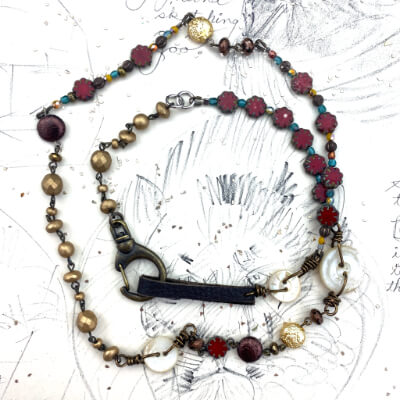 Rustic Flowers | DIY Jewelry Inspiration | Nostalgica Finished Piece