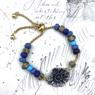 Rustic Flowers | DIY Jewelry Inspiration | Nostalgica Finished Piece