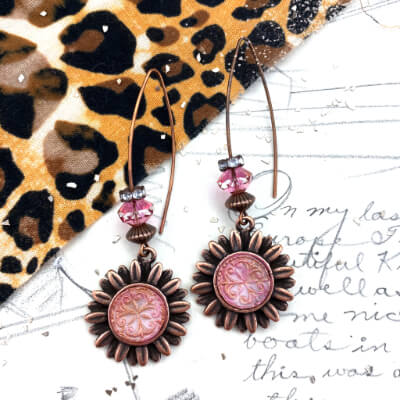 Rustic Flowers | DIY Jewelry Inspiration | Nostalgica Finished Piece