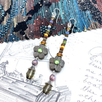 Rustic Flowers | DIY Jewelry Inspiration | Nostalgica Finished Piece