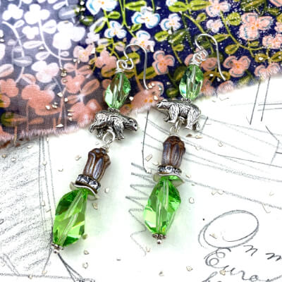Bear | DIY Jewelry Inspiration | Nostalgica Finished Piece
