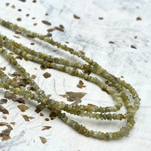 Load image into Gallery viewer, Going Green Faceted Rustic Diamond Bead Strand
