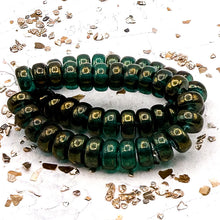 Load image into Gallery viewer, 4x8 Heishi Emerald with Gold Luster
