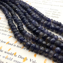Load image into Gallery viewer, Iolite Rondelle Gemstone Bead Strand - Tucson Find
