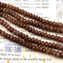 Load image into Gallery viewer, Strawberry Quartz Rondelle Gemstone Bead Strand - Tucson Find

