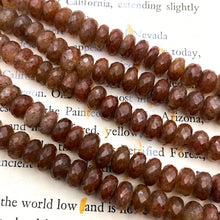 Load image into Gallery viewer, Strawberry Quartz Rondelle Gemstone Bead Strand - Tucson Find
