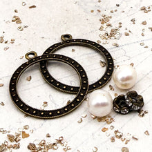 Load image into Gallery viewer, Antique Brass and Pearl Earring Mix
