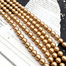 Load image into Gallery viewer, Pre Order 6mm Swarovski Vintage Gold Pearl Strand
