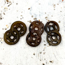 Load image into Gallery viewer, Interlocking Rings Carved Bone Focal Bead
