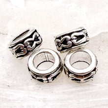 Load image into Gallery viewer, Large Hole Silver Bead Set (4pcs)
