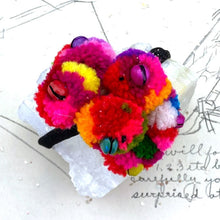 Load image into Gallery viewer, Multicolored Pom-Pom Hair Tie
