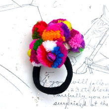 Load image into Gallery viewer, Multicolored Pom-Pom Hair Tie
