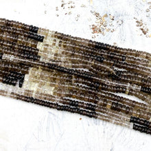 Load image into Gallery viewer, Shaded Smoky Quartz Heishi Gemstone Strand
