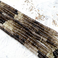 Load image into Gallery viewer, Shaded Smoky Quartz Heishi Gemstone Strand
