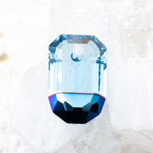 Load image into Gallery viewer, 22x14mm Aquamarine and Metallic Blue Premium Crystal Charm
