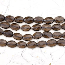 Load image into Gallery viewer, Smoky Quartz Faceted Oval Gemstone Bead Strand
