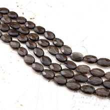 Load image into Gallery viewer, Smoky Quartz Faceted Oval Gemstone Bead Strand
