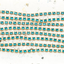 Load image into Gallery viewer, PP18 Indicolite Premium Crystal Gold Cup Chain - 4 Feet
