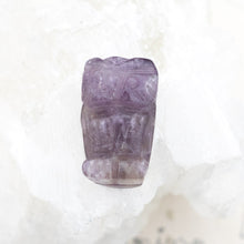 Load image into Gallery viewer, 22mm Amethyst Owl Gemstone Bead
