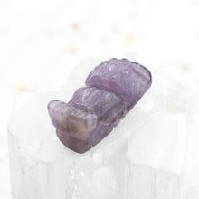 Load image into Gallery viewer, 22mm Amethyst Owl Gemstone Bead

