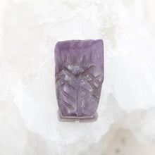 Load image into Gallery viewer, 22mm Amethyst Owl Gemstone Bead
