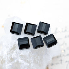 Load image into Gallery viewer, 10mm Jet Premium Crystal 2-Hole Stairway Beads - 6pcs
