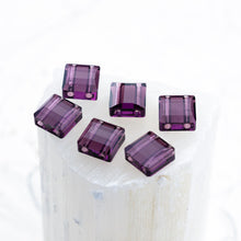 Load image into Gallery viewer, 10mm Amethyst Premium Crystal 2-Hole Stairway Beads - 6pcs
