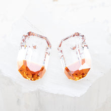 Load image into Gallery viewer, 19mm Red Magma &amp; Crystal Premium Crystal Charm Pair
