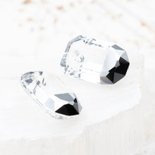 Load image into Gallery viewer, 19mm Silver Shade &amp; Crystal Premium Crystal Charm Pair
