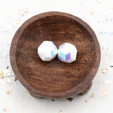 Load image into Gallery viewer, 10mm Half-Drilled Vintage Chalk AB Premium Crystal Beads - 2 Pcs
