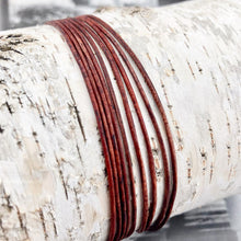 Load image into Gallery viewer, 1mm Natural Red Brown Round Leather Cord
