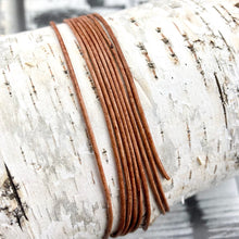Load image into Gallery viewer, 1mm Natural Light Brown Round Leather Cord
