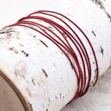 Load image into Gallery viewer, 1mm Natural Red Round Leather Cord
