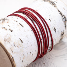 Load image into Gallery viewer, 1.5mm Natural Red Round Leather Cord
