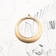 Load image into Gallery viewer, Ms. Classic Hoop Solid Brass Pendant
