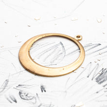 Load image into Gallery viewer, Ms. Classic Hoop Solid Brass Pendant
