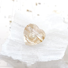 Load image into Gallery viewer, 14mm Golden Shadow Premium Crystal Large Hole Heart Bead
